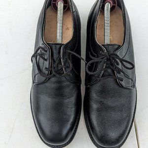 Black Men's Uniform Leather Vulcan Soles Derby style shoes  Sz 8D